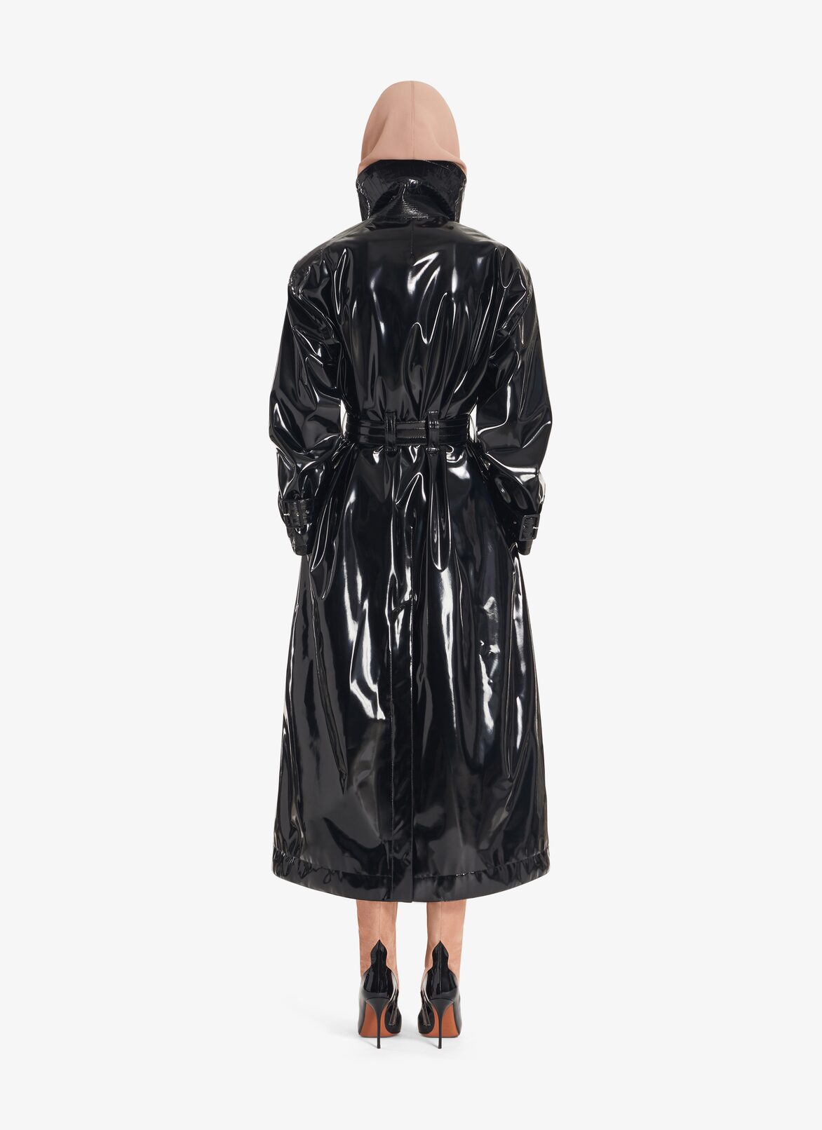 Oversize hooded trench coat
 ALAÏA  OVERSIZE HOODED TRENCH COAT